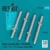 RESKIT RS72-0507 Matra Durandal (BLU-107) bombs (4 pcs) (3D Printed) 1/72